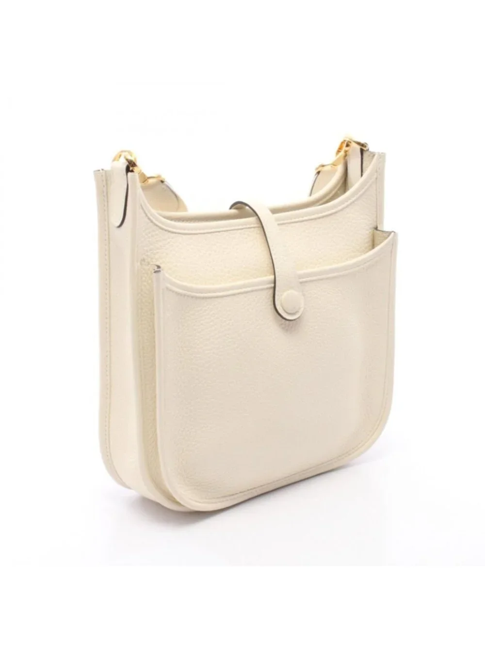 Hermes Shoulder Bag Evelyne 23 Cream Leather